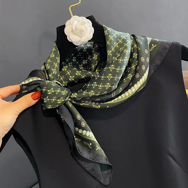 Imitatedsilk fabric Silk Scarf 70 x 70cm 59 主图 02 6