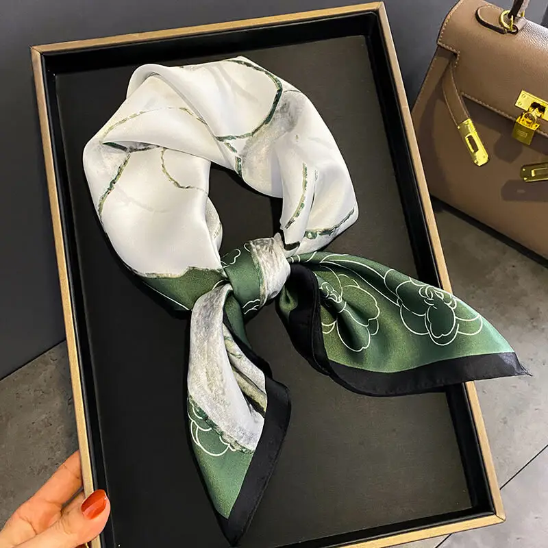 Imitatedsilk fabric Silk Scarf 70 x 70cm 20 主图 02 7