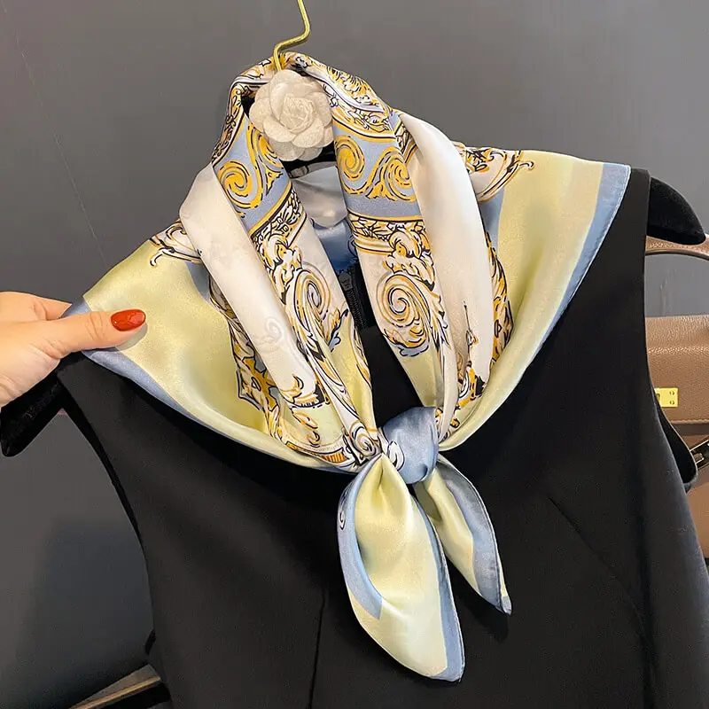 Imitatedsilk fabric Silk Scarf 70 x 70cm 47 主图 02