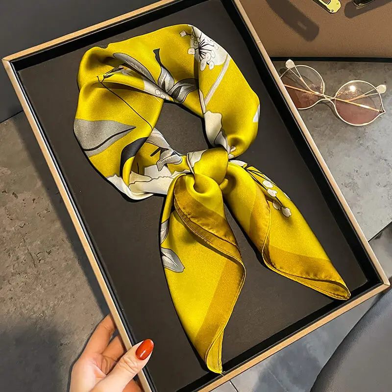 Imitatedsilk fabric Silk Scarf 70 x 70cm 13 主图 03 5