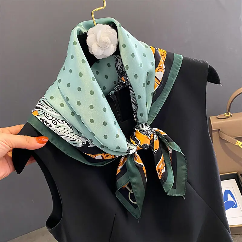 Imitatedsilk fabric Silk Scarf 70 x 70cm 49 主图 04 5