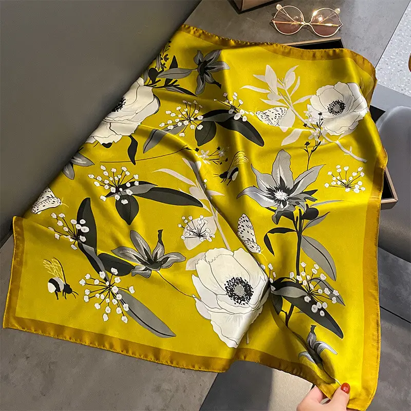 Imitatedsilk fabric Silk Scarf 70 x 70cm 17 主图 04 6