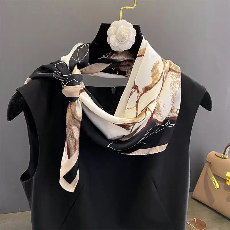 Imitatedsilk fabric Silk Scarf 70 x 70cm 44 主图 04 9