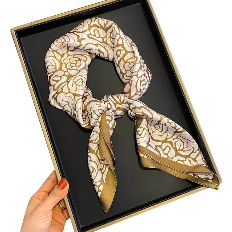 Imitatedsilk fabric Silk Scarf 70 x 70cm 35 主图 05 10