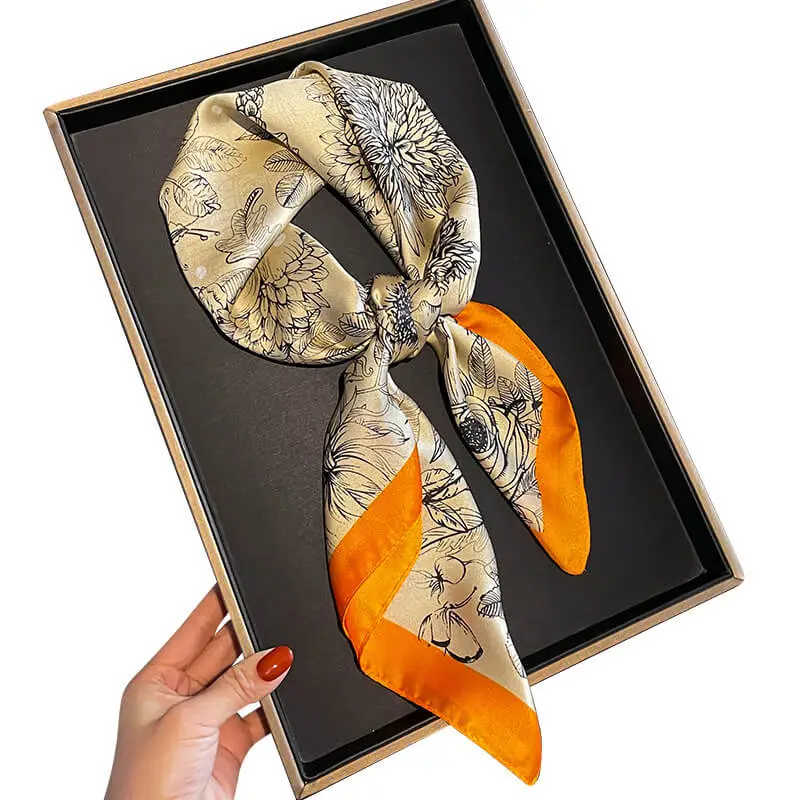 Imitatedsilk fabric Silk Scarf 70 x 70cm 43 主图 05 4