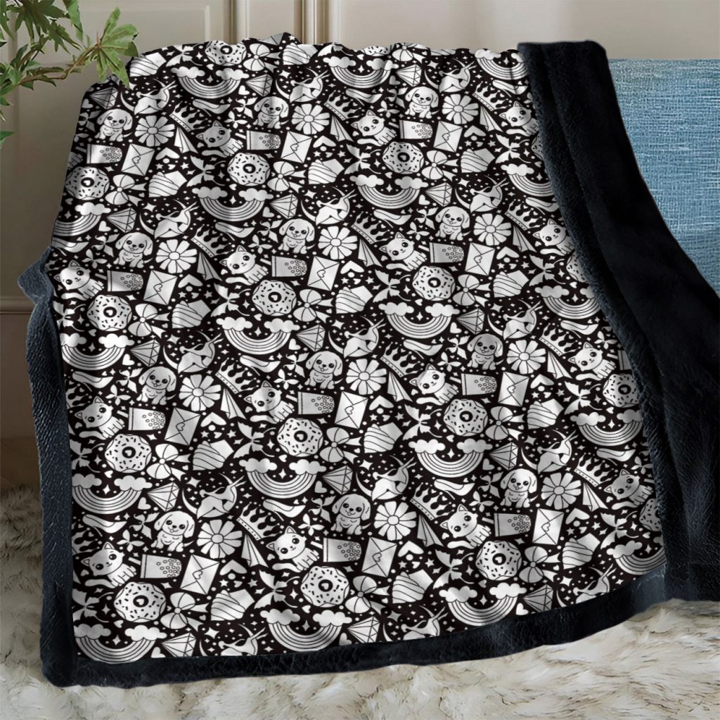 DIY Coloring Blanket - Happy Doodle 2 THT04 Happy Doodle 1