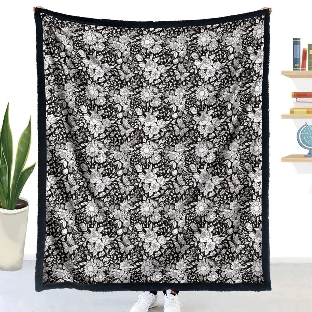 DIY Coloring Blanket - Vintage Flowers 1 THT06-Vintage Flowers (3)