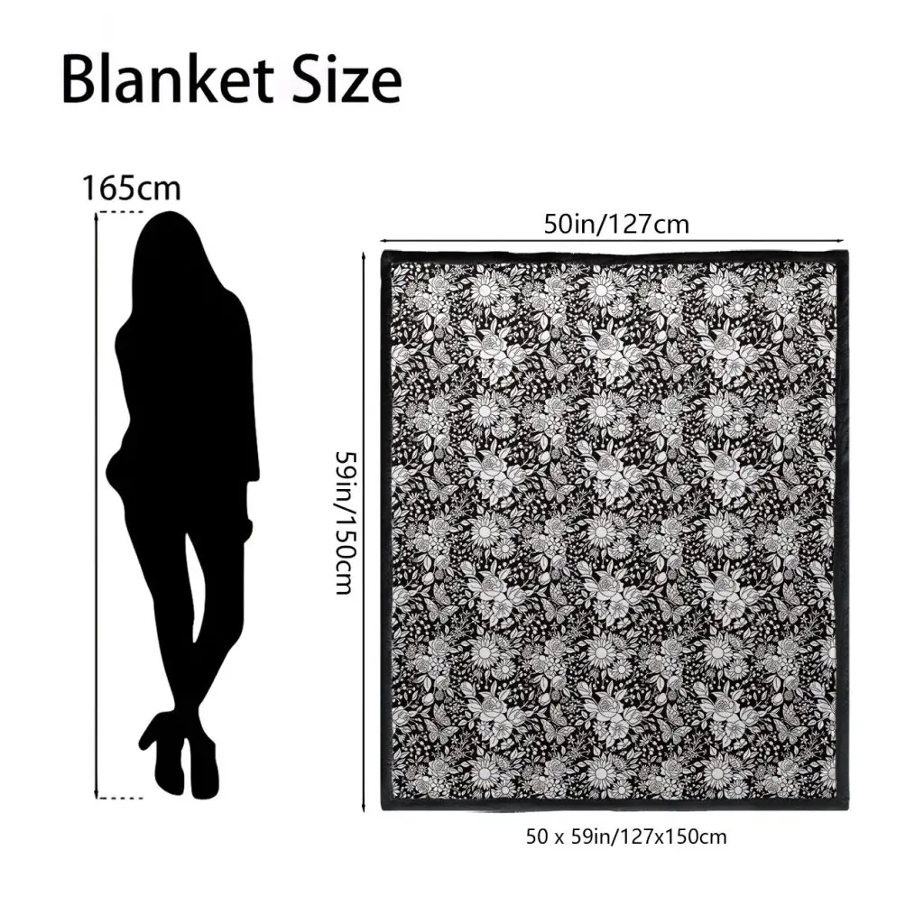 DIY Coloring Blanket - Vintage Flowers 6 THT06 Vintage Flowers 5