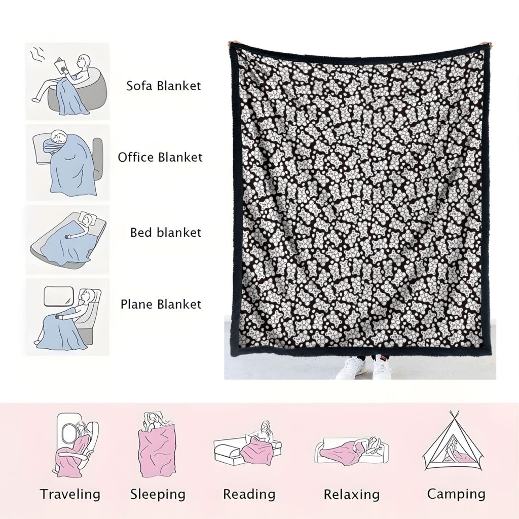DIY Coloring Blanket - Gummy Bears & Gumdrops 3 THT07 Gummy Bears Gumdrops 2